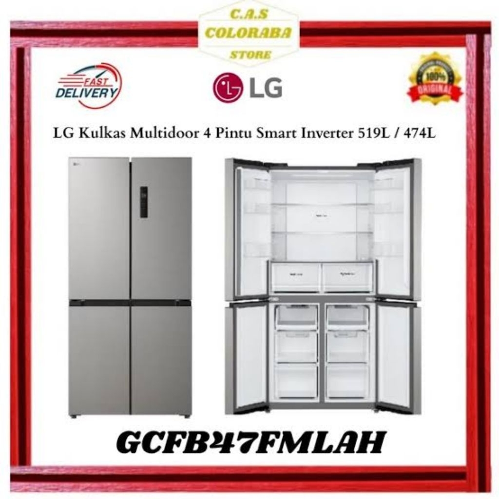 KULKAS 4 PINTU LG GC-FB47FMLAH