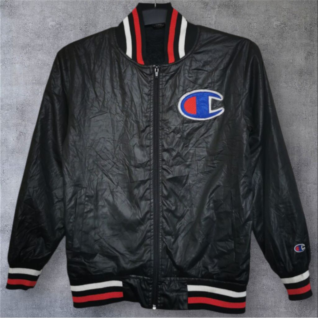 Preloved Jaket Bomber Varsity Sherpa Champion Vintage