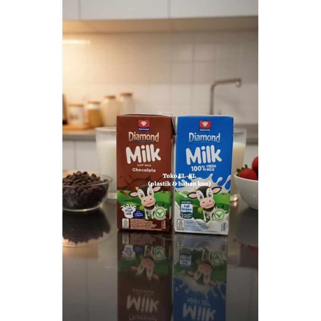 Susu Uht Diamond uk 200ml / Susu Uht Diamond Full Cream / Susu Uht Diamond Coklat / susu uht kecil