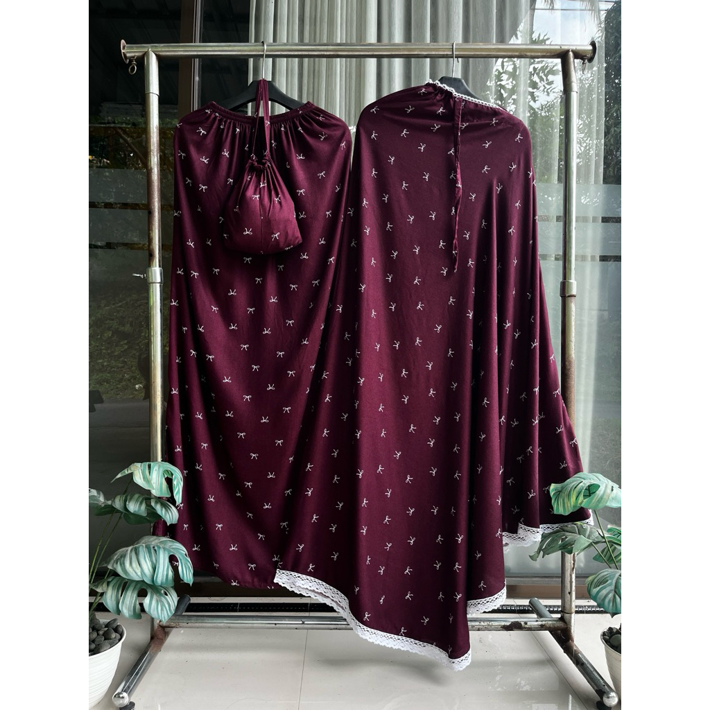 MUKENA MURAH MOTIF MELATI BAHAN RAYON KBI PREMIUM