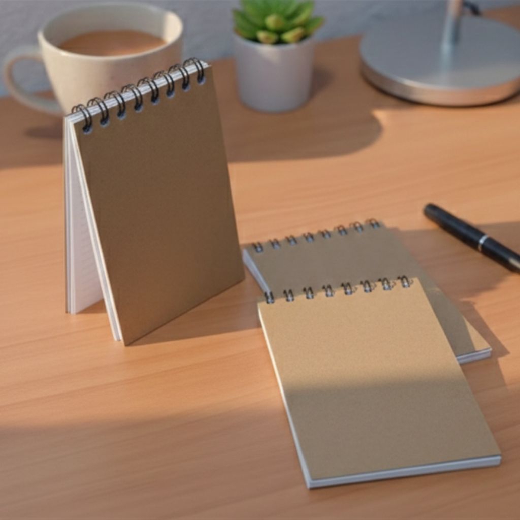 Block Note A7 mini notebook kraft isi Polos 7x10cm