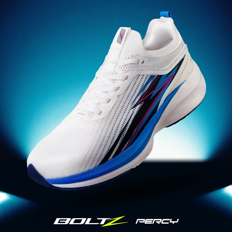 Sepatu Lari AZA by Jackson BoltZ Percy White - Sepatu Olahraga, Daily Trainer, Gym, Padel dan Tennis