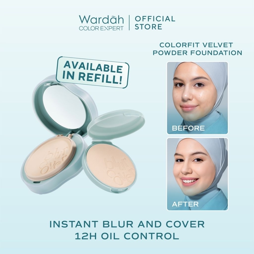 Wardah Refill colorfit powder Velvet foundation | isi ulang bedak