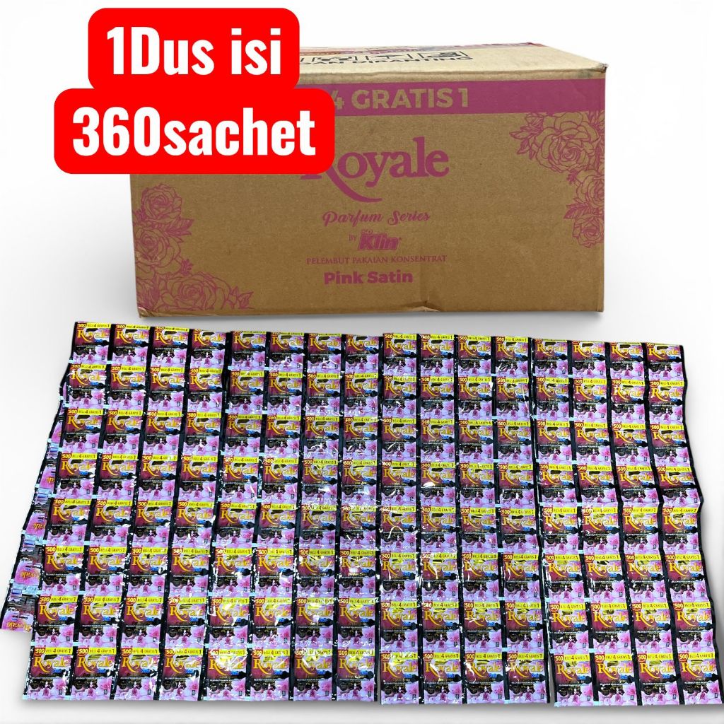 1 Dus Pewangi Royale Parfume Series Hijab 500an Pink Satin 6 Bag 360 Sachet
