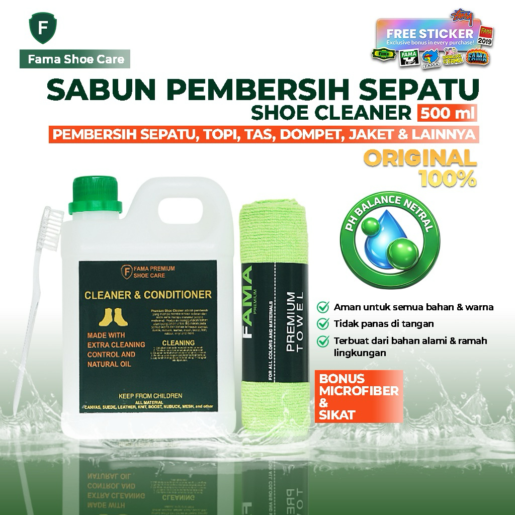 FAMA-Shoe Cleaner 500ml-pembersih sepatu-sabun sepatu-Fama Shoes Cleaner-Fama Shoe Cleaner