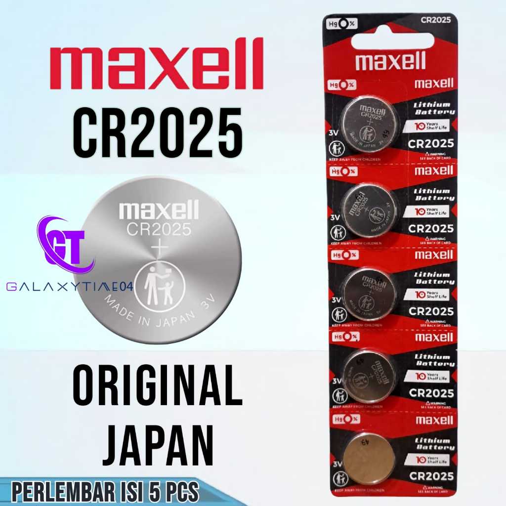 Baterai Maxell CR2025 Original 3V Lithium Battery CR 2025 Ori Made In Japan