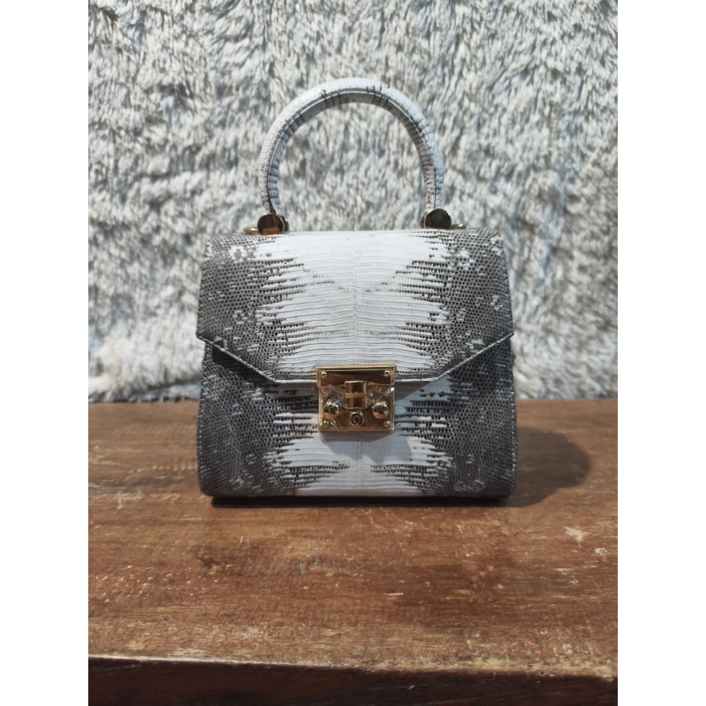 Tas Gress Kulit Biawak Asli Elegan Size 20cm