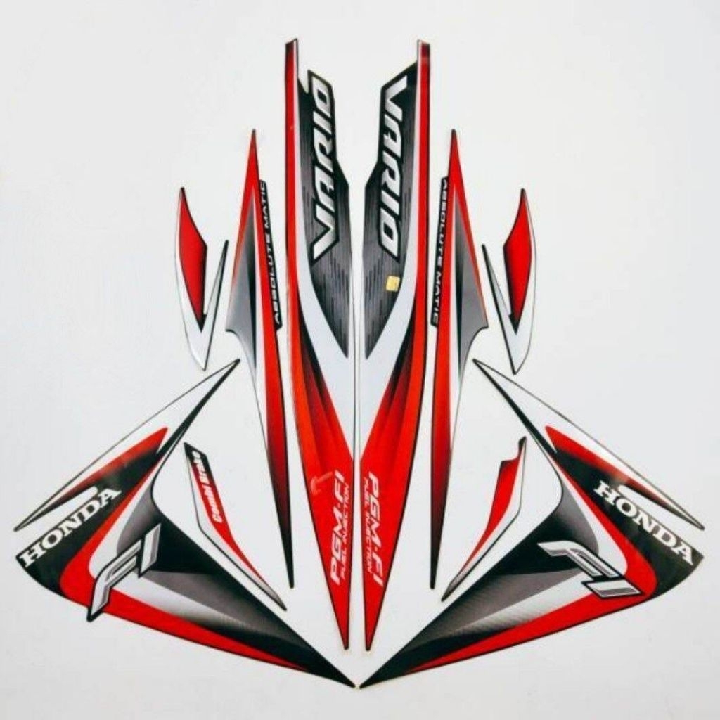 Striping stiker body motor Honda Vario 110 Fi stiker list bodi motor vario 110 fi tahun 2014-2015