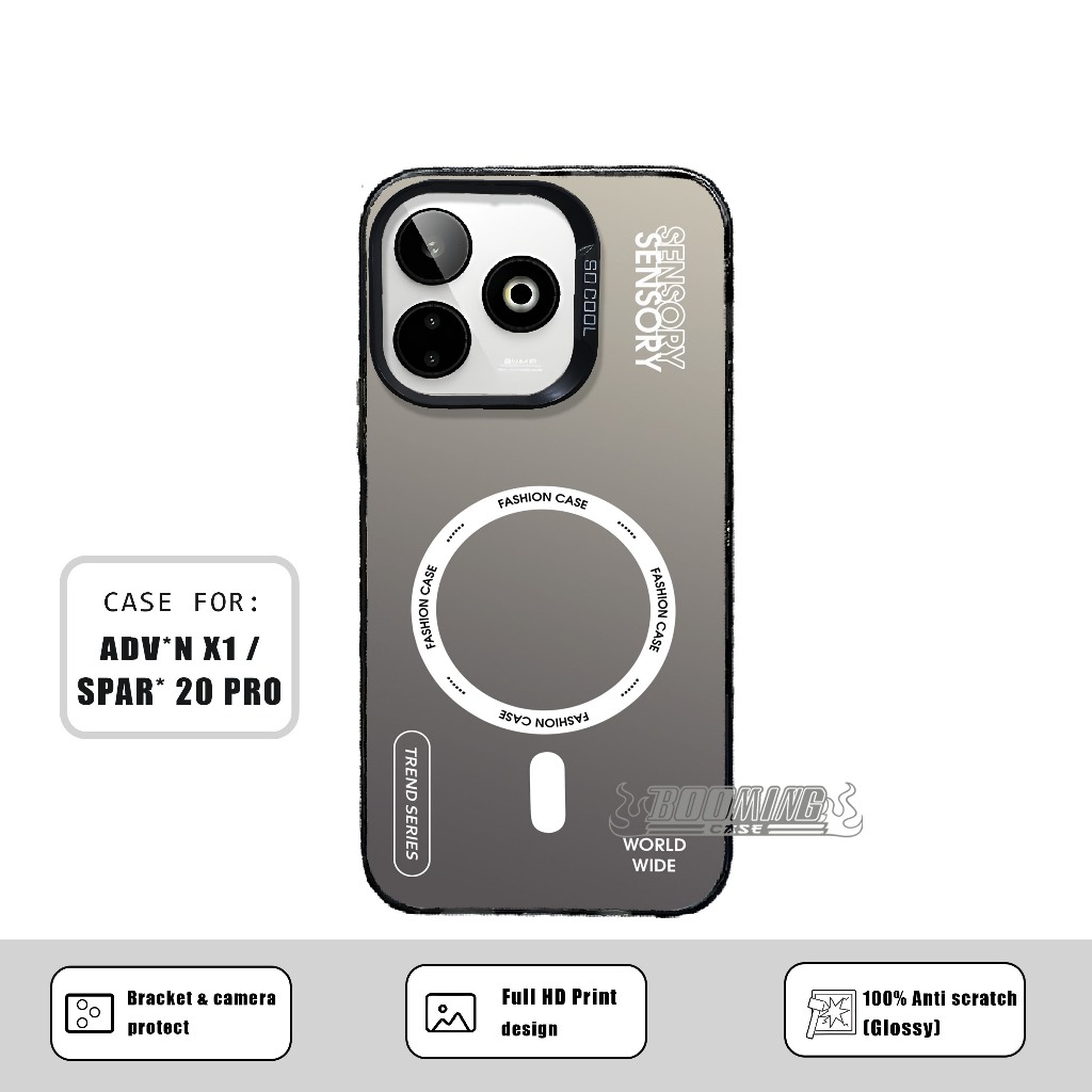 HOT DEALS CASE SPARK 20 PRO ADVAN X1 PREMIUM MATTE SOFTCASE HYBRID IMD PLATE HOLOGRAM - MOTIF MGSFE-