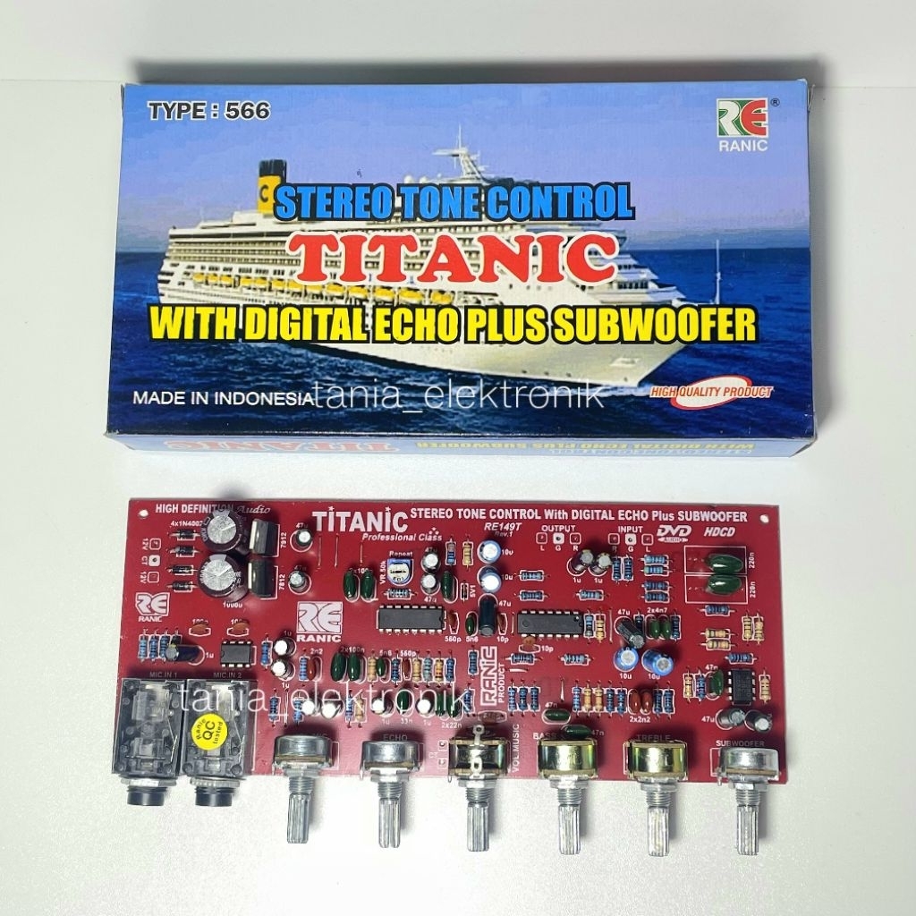 KIT TONE CONTROL MIC ECHO SUBWOOFER TITANIC