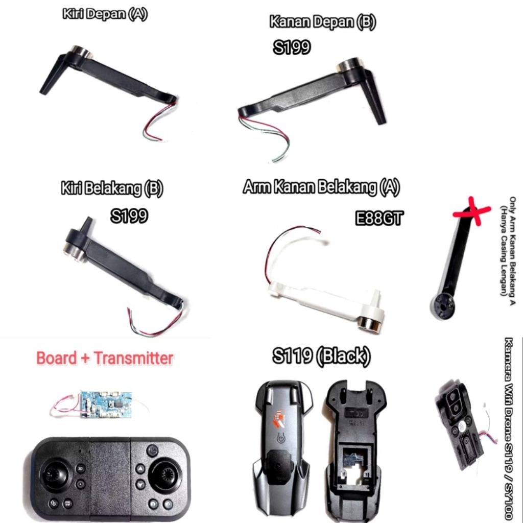 sparepart drone s119 bekas