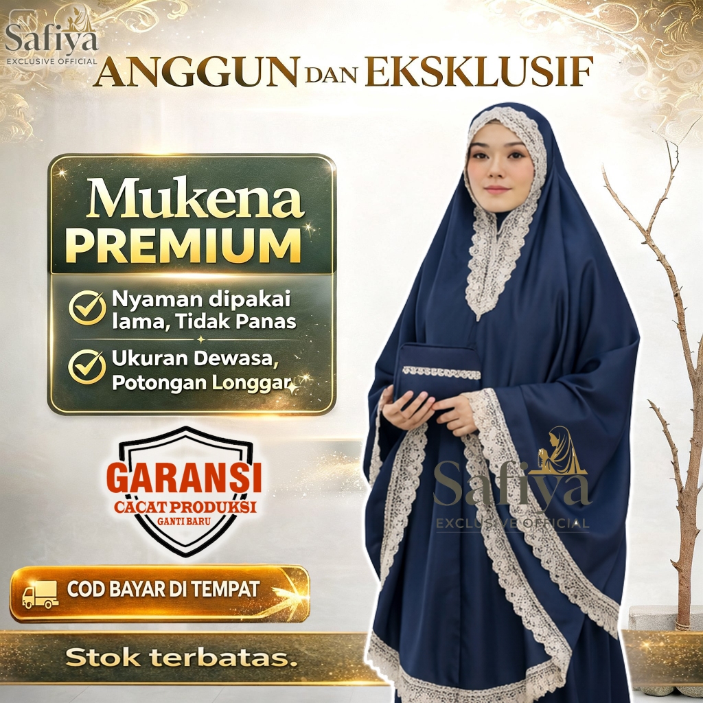 Mukena Telekung Dewasa katun Renda Rendah Bordir  motif adem lembut tidak panas premium panjang