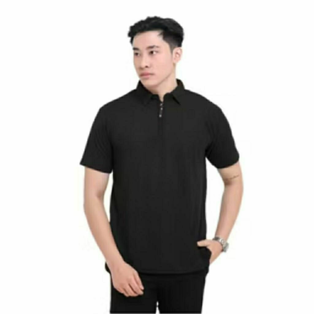 kaos hitam polos baju baru_bahan katuh lembut untuk remaja