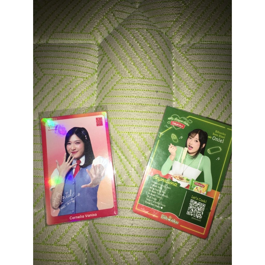 photocard bihunku oniel dan Pocky oniel