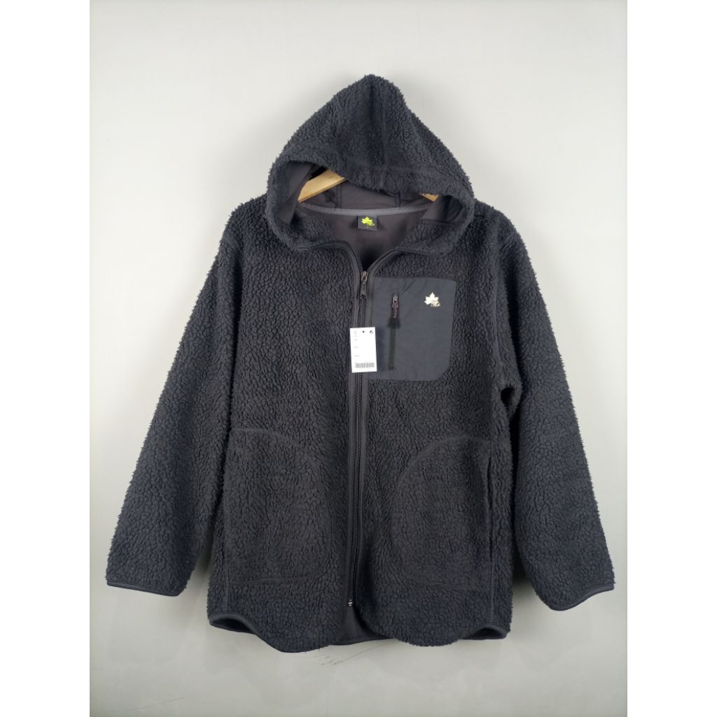 Jaket Logos Park Sherpa Hodie Original_Abu Tua_Size L