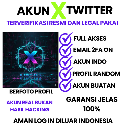 AKUN TWITTER/X FULL LOGIN – FOLLOWERS 300+–1K+FOLLOWERS – 2FA AKTIF & AMAN