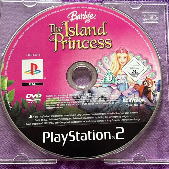 kaset ps2 ori pal barbie island princess