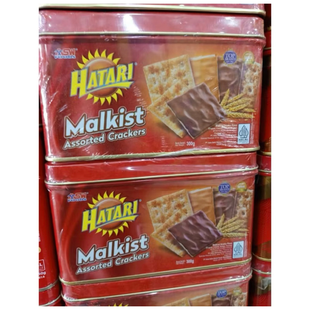 Hatari Malkist creakers kaleng ecer