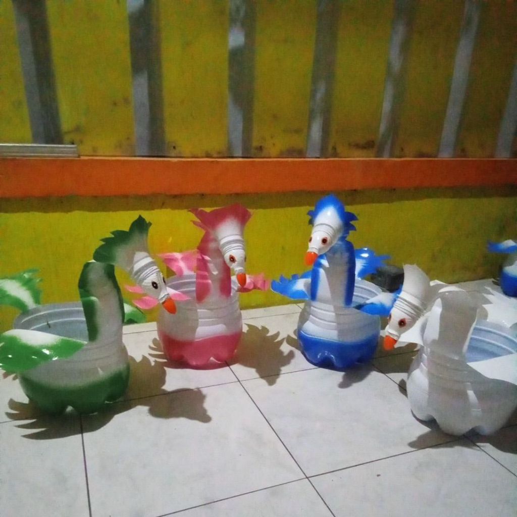 Pot Galon Bekas Lukis Karakter Lucu - Pot Tanaman Upcycle Estetik