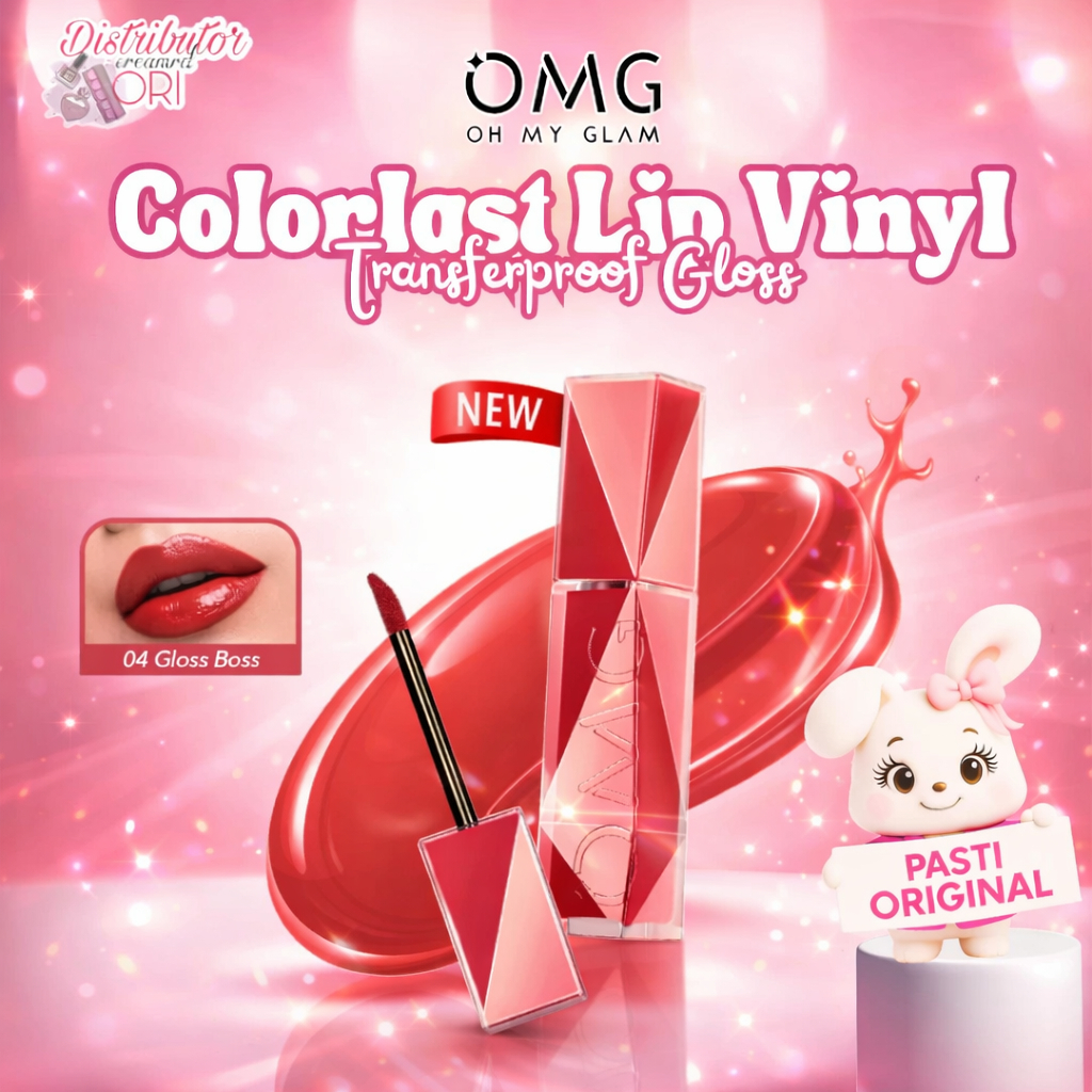 OMG Colorlast Lip Vinyl 2.5 g - Transferproof Gloss - Longlasting Stain- Intense Color | Distributor
