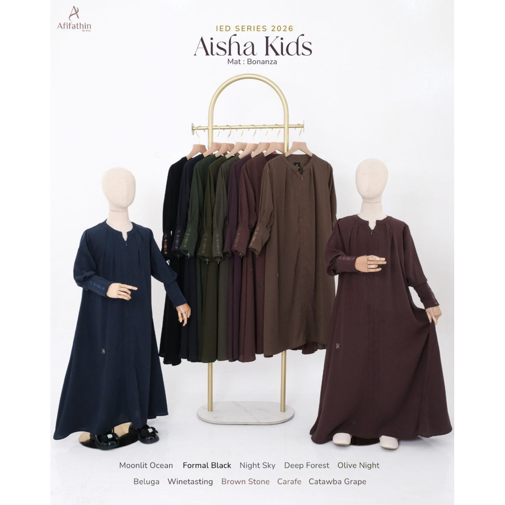 READY GAMIS AISHA KIDS AFIFATHIN/GAMIS KIDS MURAH/GAMIS ANAK PEREMPUAN/GAMIS MUSLIMAH/SET PAKAIAN MU