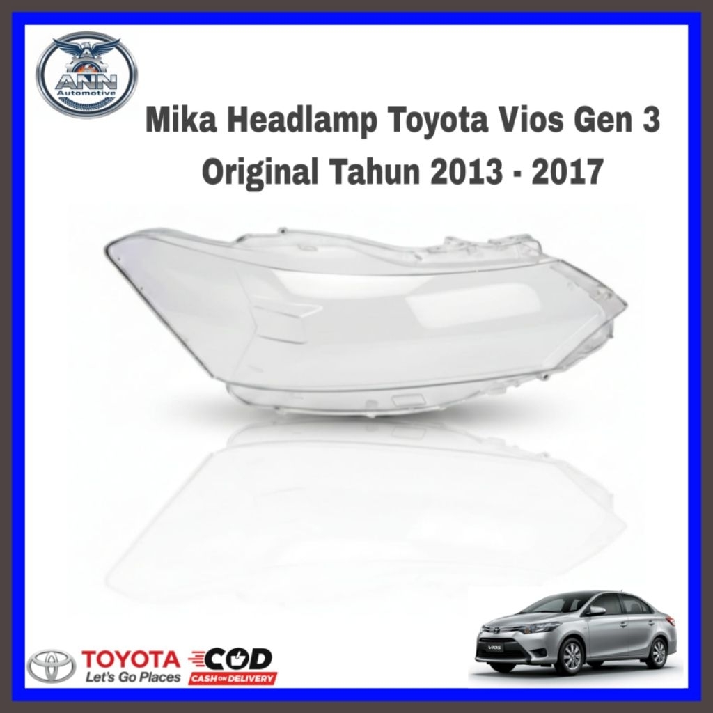 Mika Headlamp Lampu Depan Toyota Vios Gen3 Original 2014 2015 2015 2016 2017 Mika vios gen3 polos ga