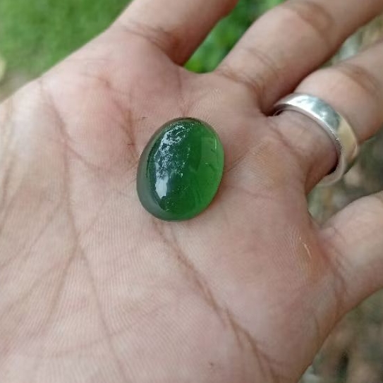 NATURAL CHALCEDONY LOSTUN GARUT IJO BOTOL + MEMO DGL LAB