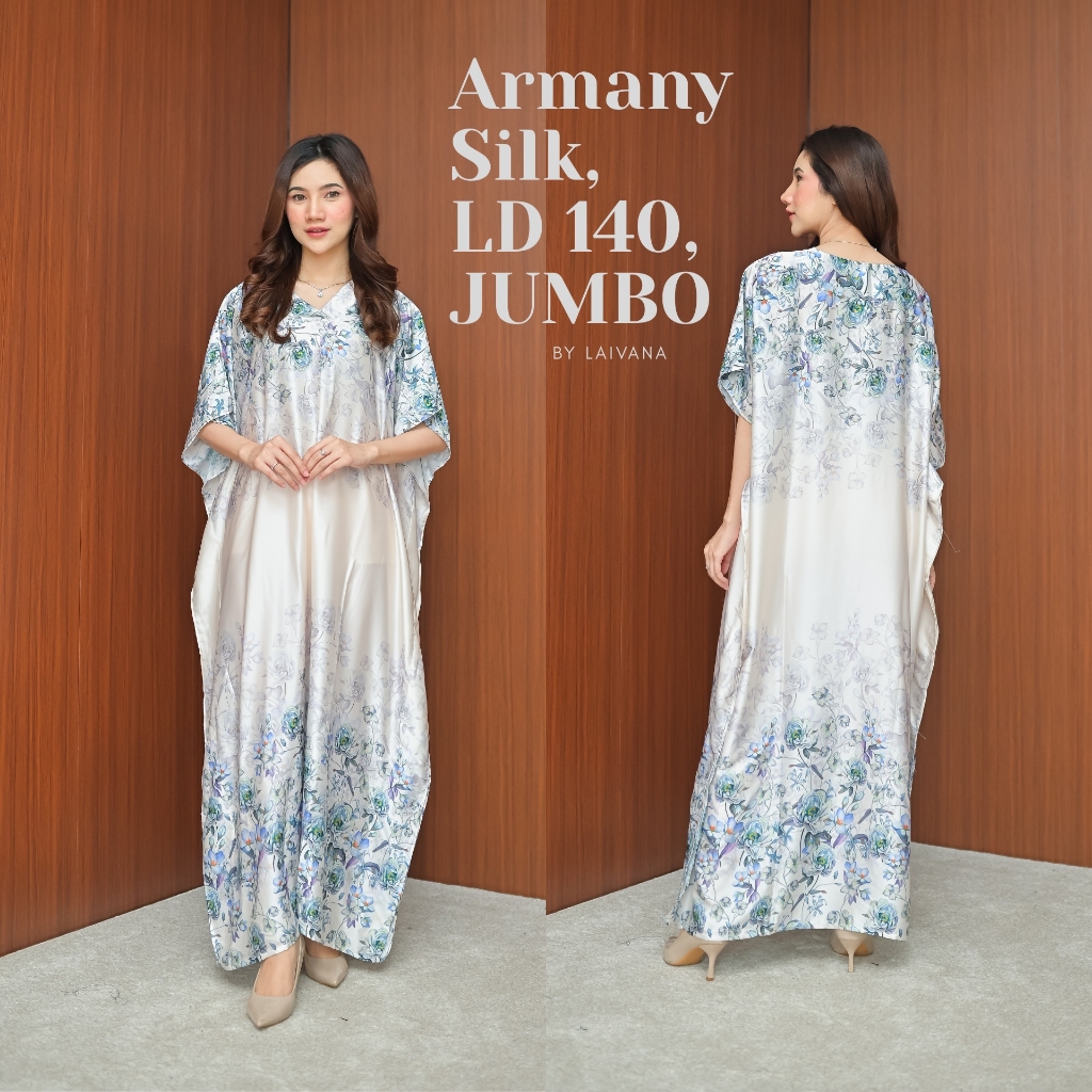 Kaftan Sutra Armany Silk kekinian Premium LD 170 Jumbo