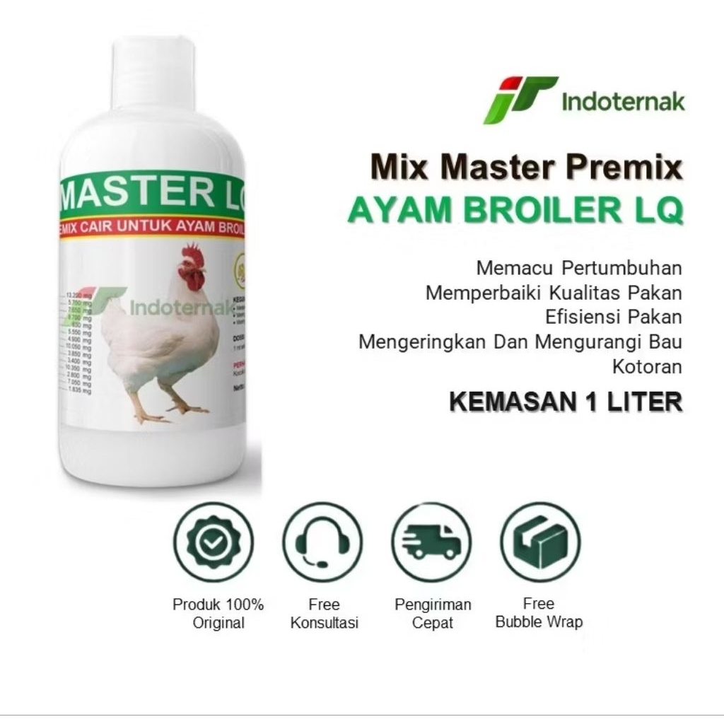 Mix Master LQ Broiler - Premix Cair Untuk Ayam Broiler