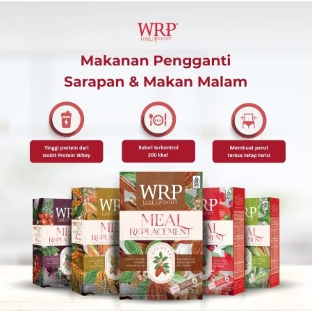 WRP Meal Replacement - WRP - Susu Diet, Susu Rendah Lemak, Camilan Sehat, Minuman Fiber