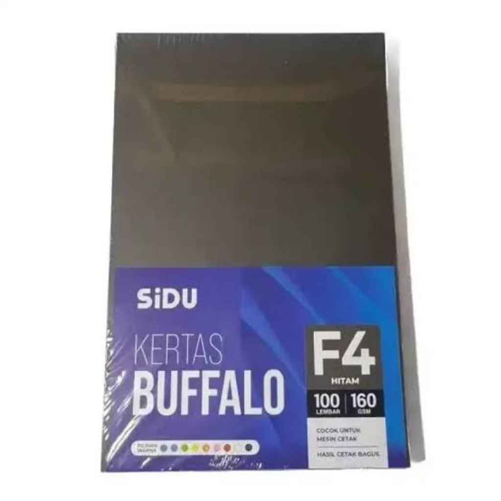 Kertas Putih Hitam Merah polos F4 tebal 160 gsm bufalo