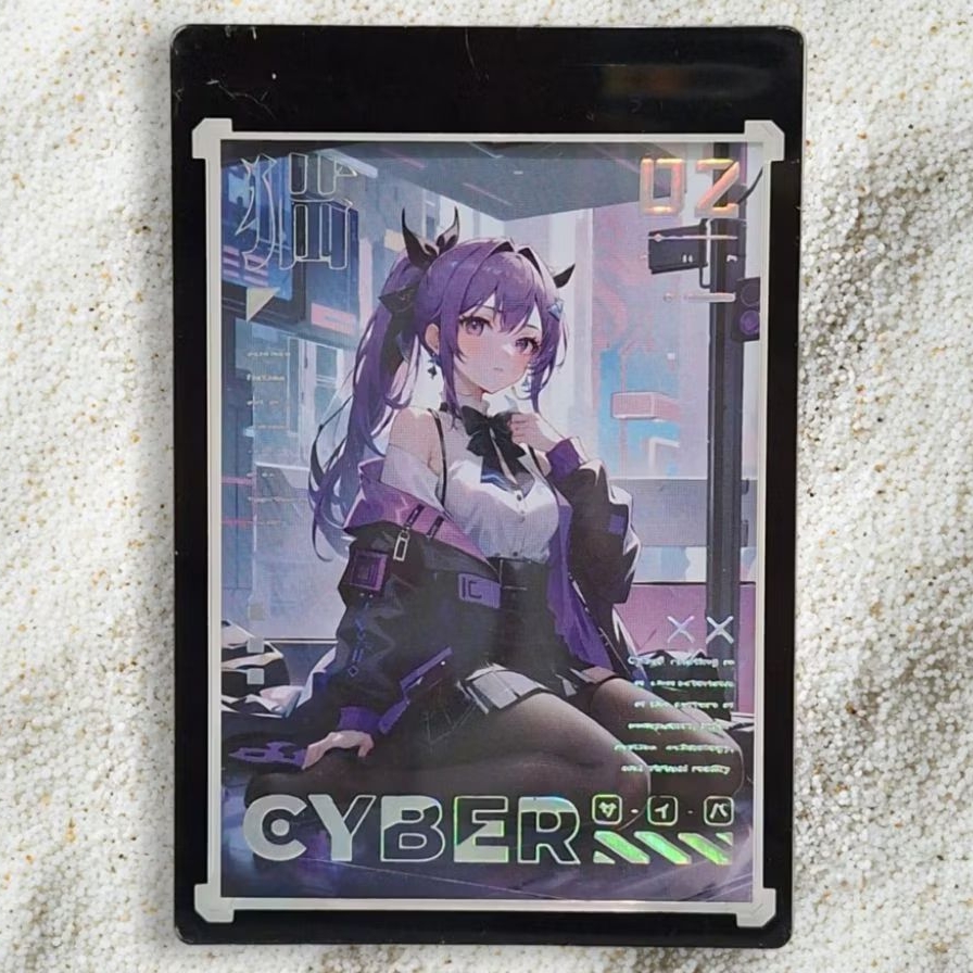 Kartu CCG Magnetic Case Genshin Impact Keqing Cyber