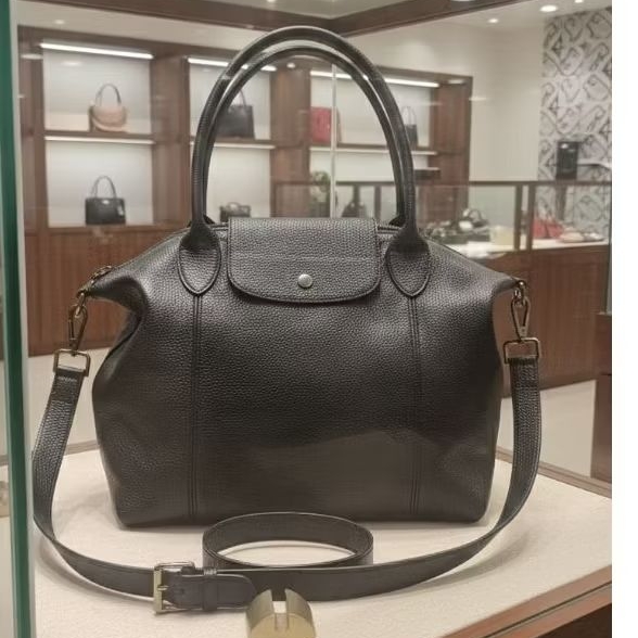 PL Tas Persit Hitam (Large) Kulit sapi asli