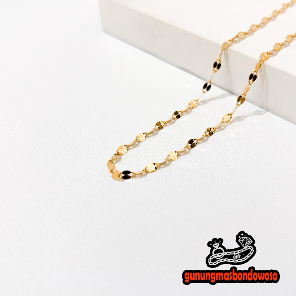 Kalung toscano pecah kopi anak emas asli kadar 375 8k