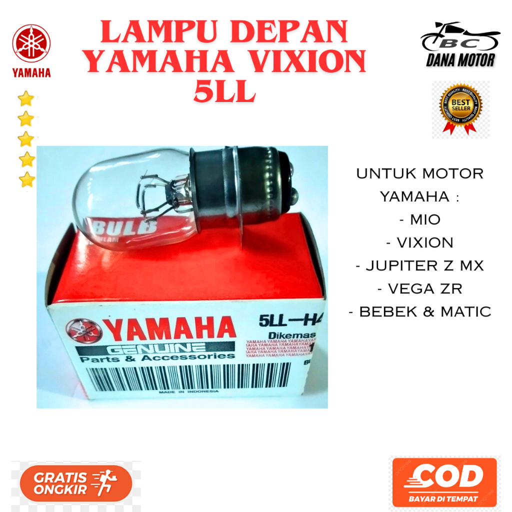 Lampu Depan Jupiter Z Ori / Bohlam lampu Depan Yamaha Vixion original primium - 5LL-H4314-00