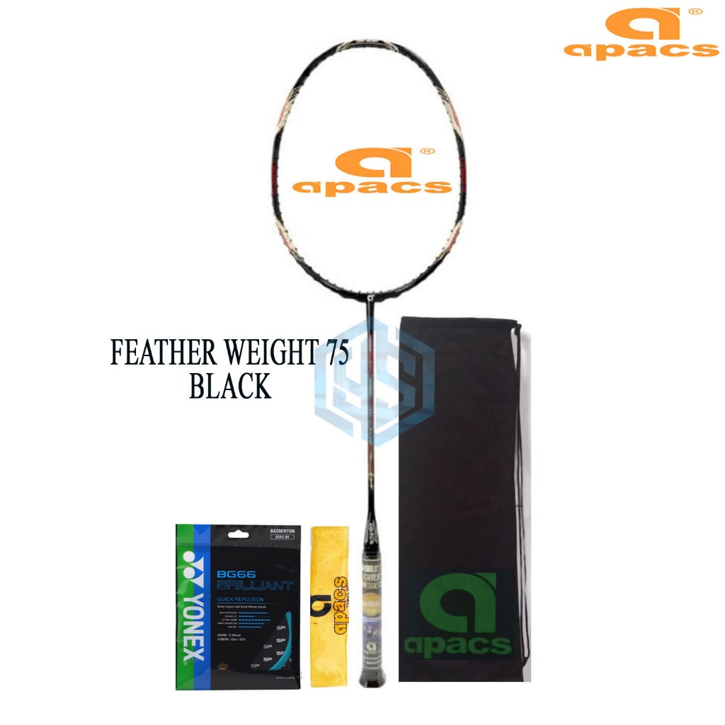 Raket Badminton Apacs Feather Weight WT 75 Bonus Komplit Apacs Feather Weight WT 75