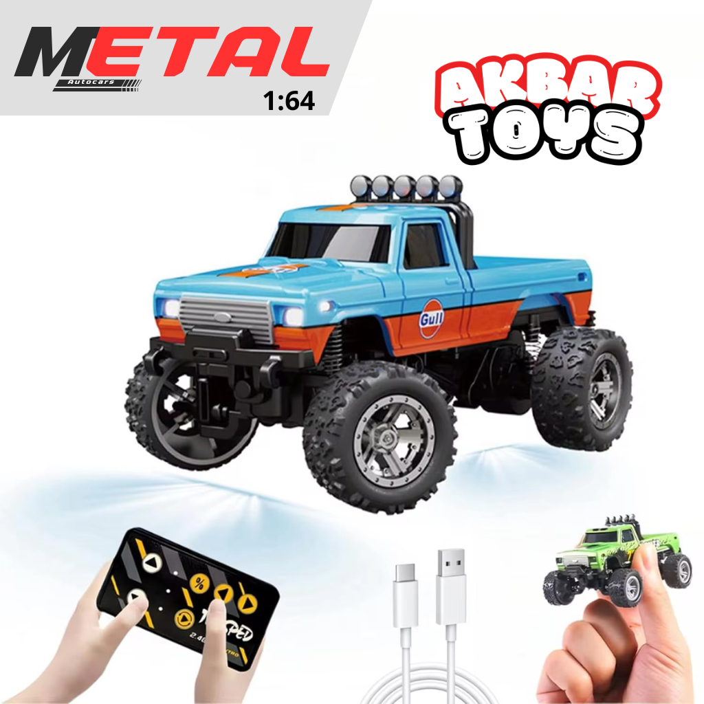 Mini Monster Truck RC Mobil Monster Truck Mini Remote Control 2.4Ghz Alloy APP Control
