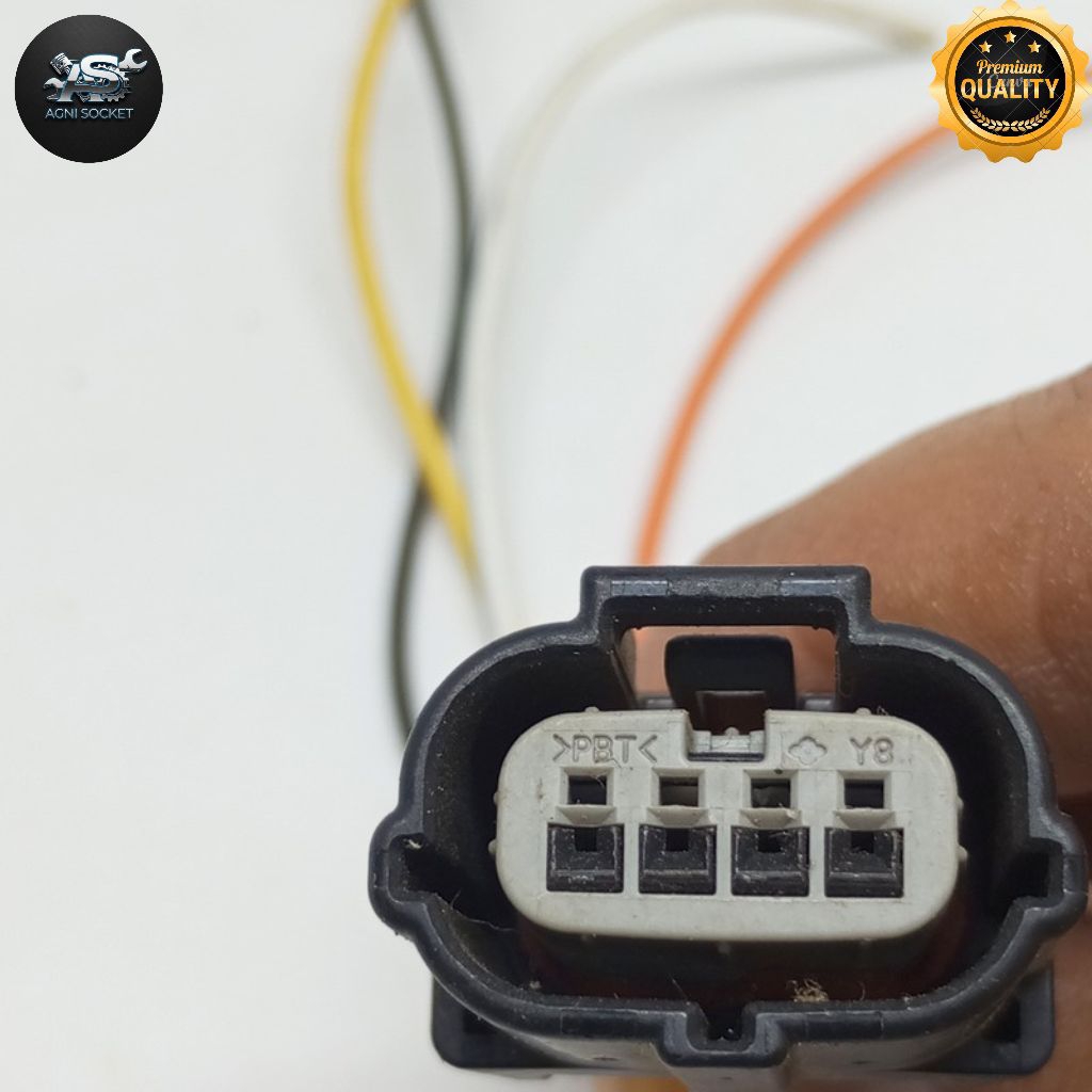 Socket - Soket Sensor Choke/Soket IACV  PCX 150 160 CBR 150 ADV 150 160 Pin 4/Kaki 4 ORIGINAL