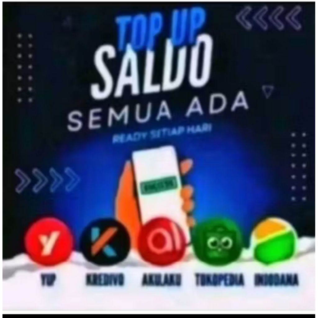 TERPERCAYA TOP SALDO UP KREDIVO DLL SALDO/PULSA TRANSFER 500K-30JT TERMURAH. A3