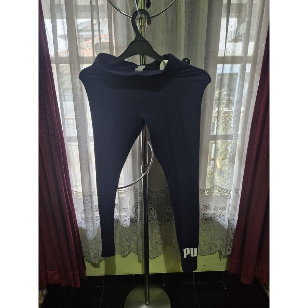 PUMA LEGGING NAVY BLUE BIRU DONGKER WANITA WOMEN PRELOVED BEKAS SECOND CELANA OLAHRAGA