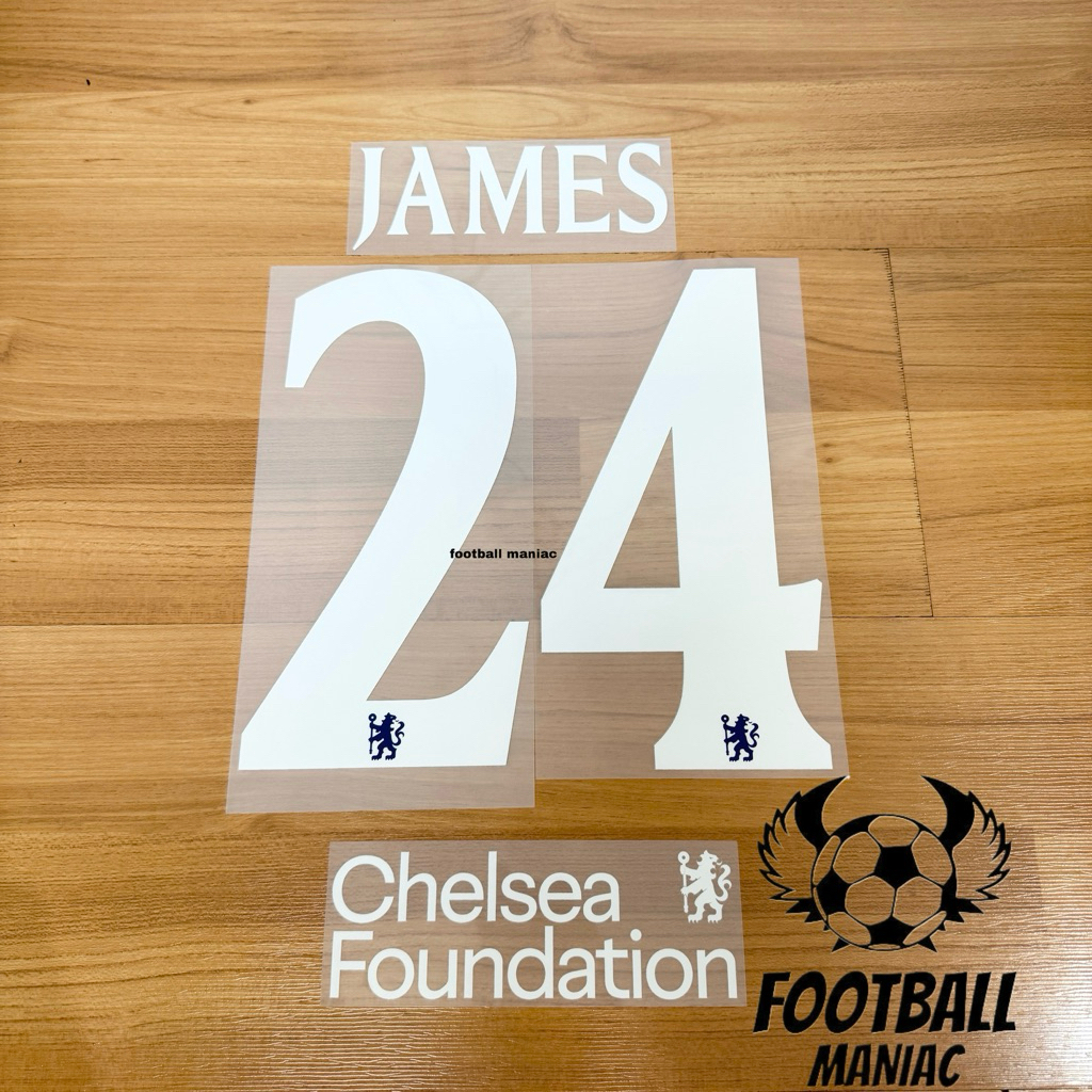 Nameset Original Chelsea Home 2025/2026 James #24 + Sponsor Chelsea Foundation