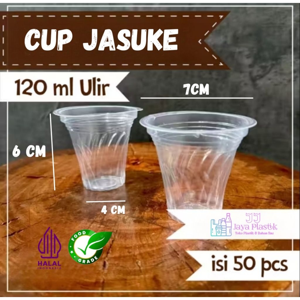 Cup Plastik 120 Ml Ulir / Cup Jasuke (Bks : 50 PCS)