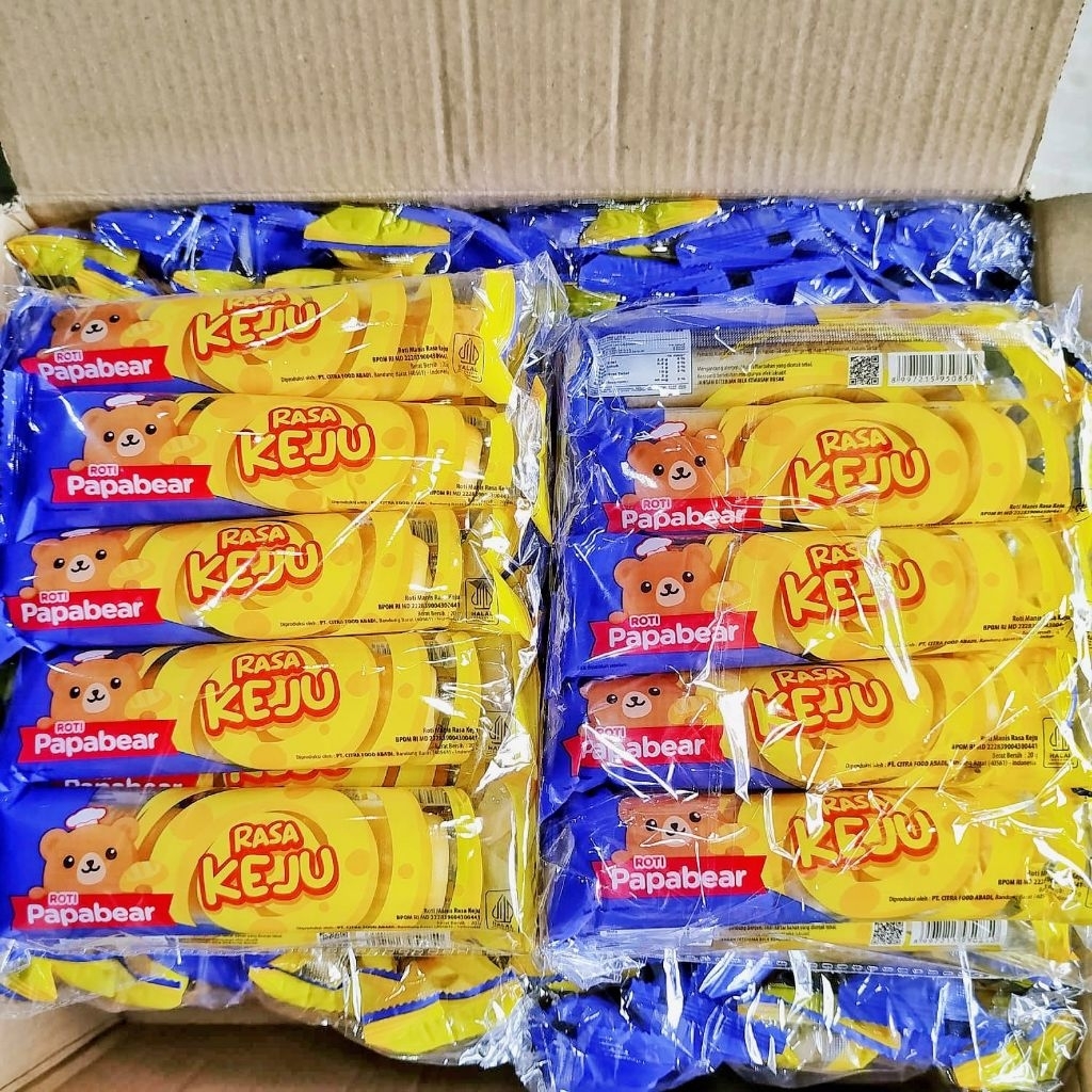 Roti Keju Susu PapaBear dapat 10pcs Lembut & Lezat Food  Camilan