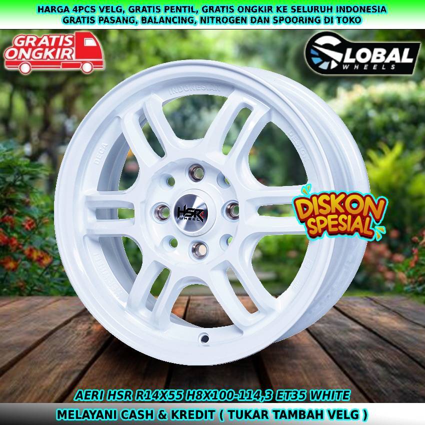 Velg R14 cocok untuk mobil Xenia| Evalia| Livina| Avanza| Kijang LGX| dll velg hsr aeri R14
