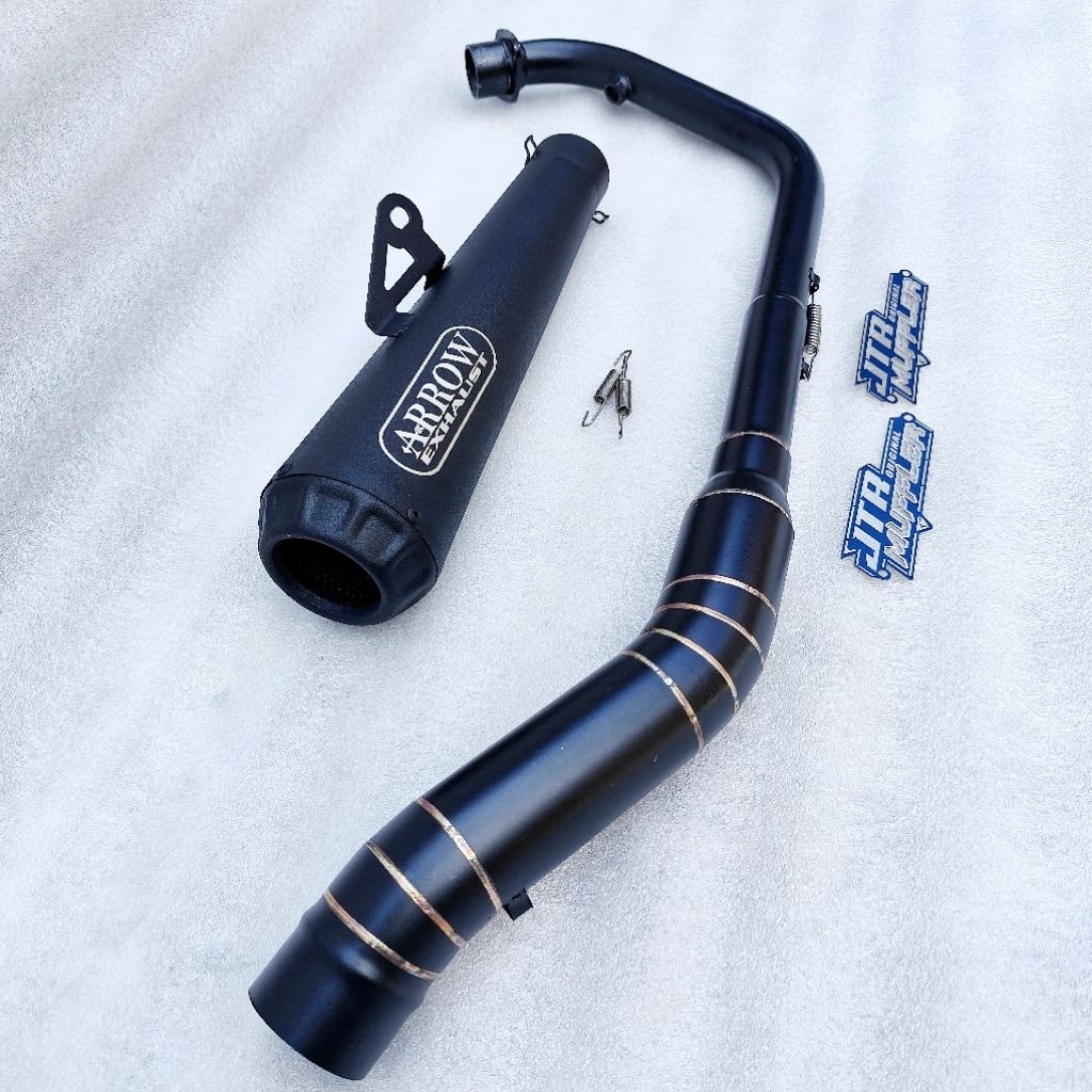 Knalpot Racing ARROW black Sonic 150 Supra gtr 150 Cb 150r new Cbr 150r facelift lokal Cb150x