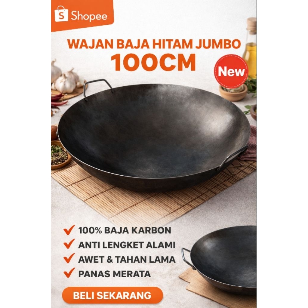 Wajan Besar 100cm TEBAL // kuali no 40 // Wajan Jumbo