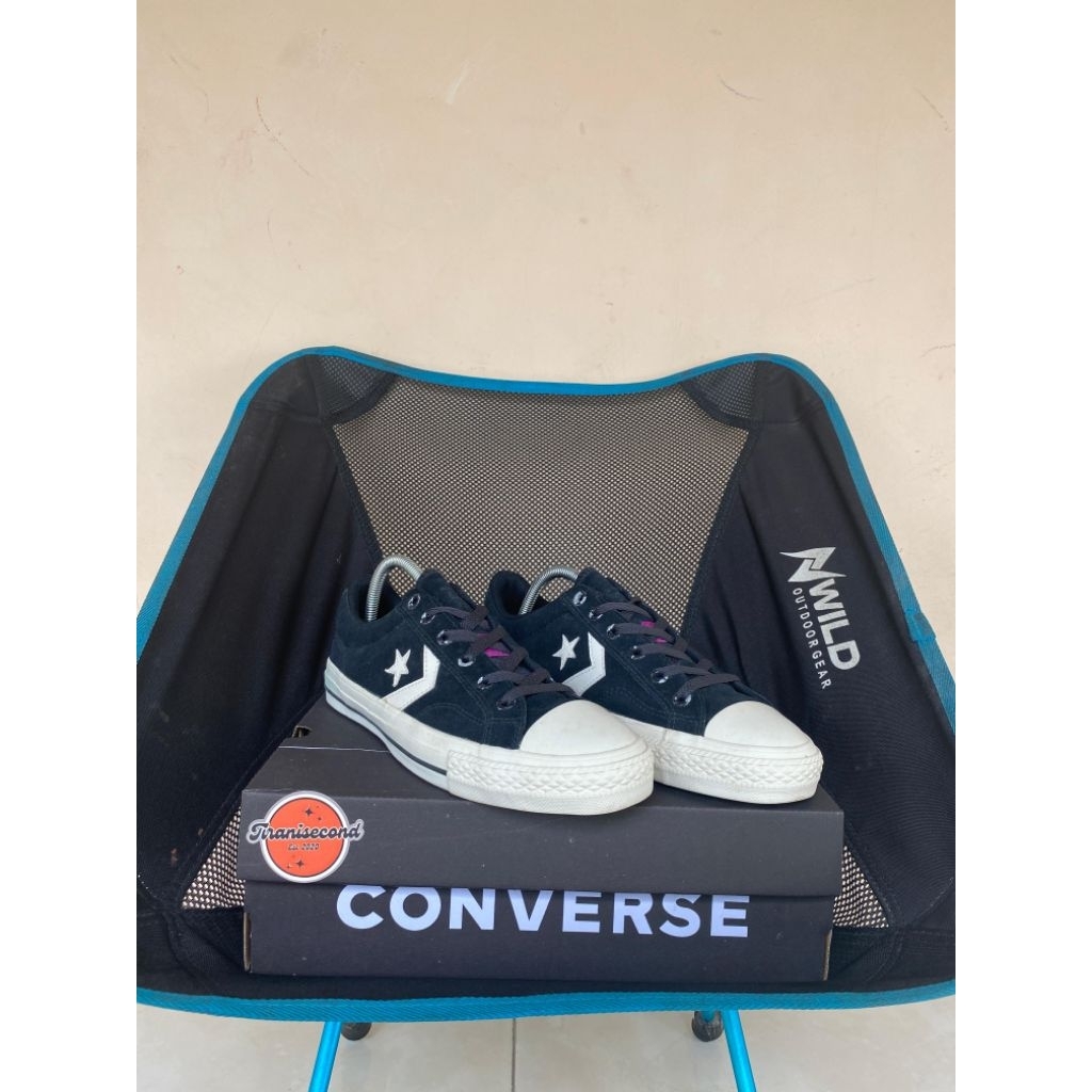 CONVERSE STAR PLAYER OX BLACK WHITE SUEDE