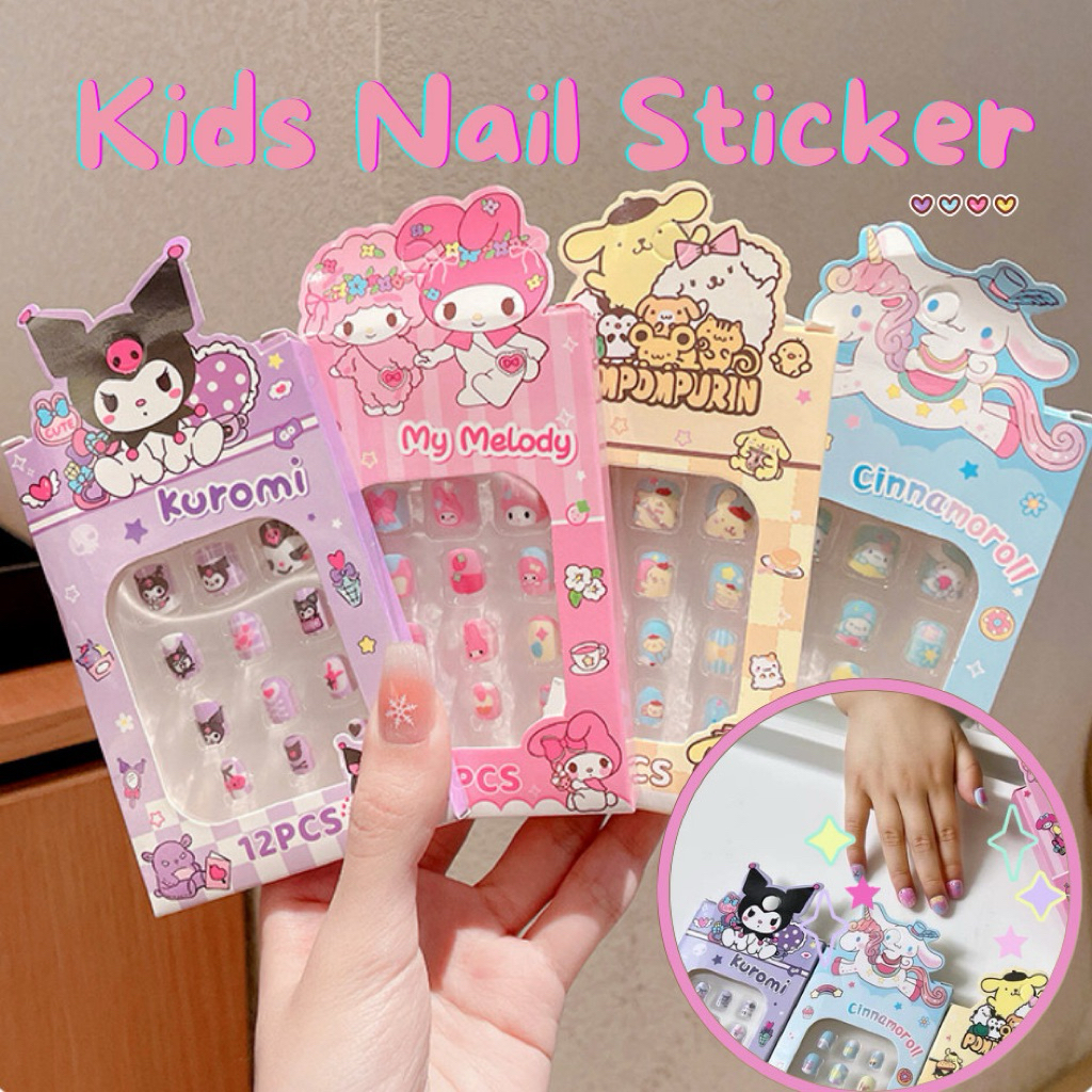 KUKU PALSU ANAK KARAKTER SANRIO ISI 12 / KUKU PALSU ANAK / KUKU PALSU / NAIL / KUKU PALSU KARAKTER /