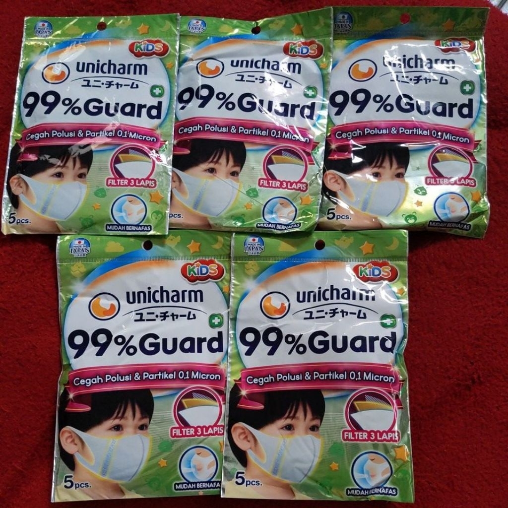 Masker Kids Unicharm 99% guard. Filter 3 Lapis. ISI 25 PCS