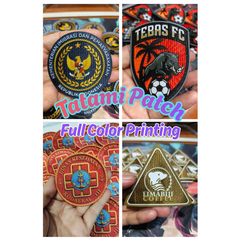 [minimal 12pcs] PATCH LOGO 3D TATAMI PRINT DAN SILIKON, LOGO TIM BOLA, FUTSAL, VOLLEY | CUSTOM